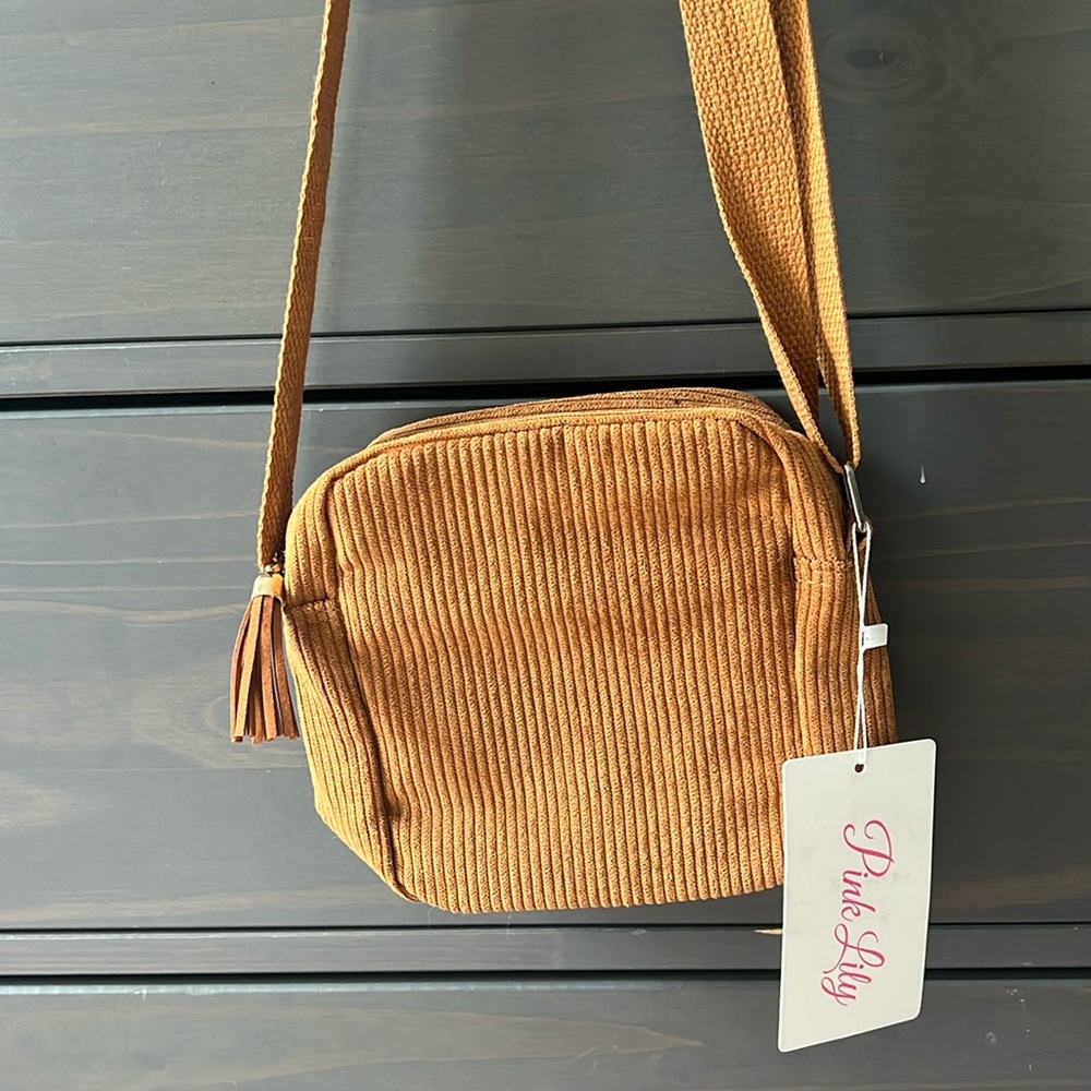 Corduroy sling bag